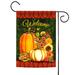 Fall Harvest "Welcome" Gourds Outdoor Garden Flag 18" x 12.5"