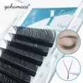 GAHAMACA – Extensions de cils noirs en forme de y faux cils pré-arrangés en forme d'éventail de