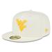 Men's New Era White West Virginia Mountaineers Chrome Color Dim 59FIFTY Fitted Hat