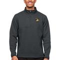 Men's Antigua Heather Charcoal Army Black Knights Course Quarter-Zip Pullover Top