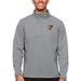 Men's Antigua Heather Gray Bowling Green St. Falcons Course Quarter-Zip Pullover Top