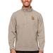 Men's Antigua Oatmeal Cal State Long Beach The Course Quarter-Zip Pullover Top