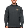 Men's Antigua Heather Charcoal Marquette Golden Eagles Course Quarter-Zip Pullover Top