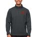 Men's Antigua Heather Charcoal Oklahoma State Cowboys Course Quarter-Zip Pullover Top