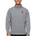 Men's Antigua Heather Gray Stanford Cardinal Course Quarter-Zip Pullover Top