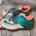 Nike Shoes | Nike Kd Kevin Durant Kids Youth Nike Kd 7 Easy Money 2014 2.5y Sneakers Shoes | Color: Green/Orange | Size: Various