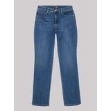 Plus Size Women's Relaxed Fit Instantly Slims Straight Leg Jean by Lee in Seattle (Size 30 W)