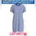 Polo By Ralph Lauren Dresses | Hpnew! Polo Ralph Lauren Blue Stripe Oversized Fit Cotton T Shirt Dress Xl | Color: Blue/White | Size: Xl