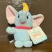 Disney Toys | Disney Baby Dumbo Mini Jingler Plush Baby Rattle Toy | Color: Gray | Size: 7”