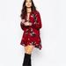 Free People Tops | Free People Tree Swing Tunic Top Blouse Shirt Mini Dress Floral Burgundy Red | Color: Blue/Red | Size: S