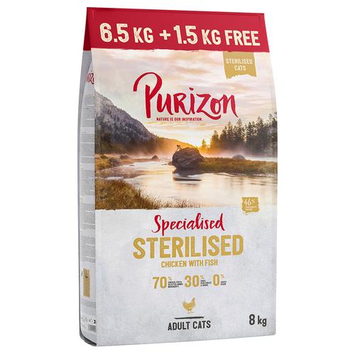 Purizon Sterilised Adult Huhn & Fisch - getreidefrei - 6,5 kg + 1,5 kg gratis!