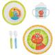 Bieco Baby Geschirrset Safari | 5-teiliges Baby Geschirr | Kindergeschirr aus Melamin | Geschirr Baby für Kleinkinder | Baby Essen Set | Babygeschirr Set | bunt