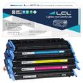 LCL Remanufactured Toner Cartridge 124A Q6000A Q6001A Q6002A Q6003A Replacement for HP LaserJet 2600n/2605d/2605dn/2605dn xi/2605dtn, CM1015/CM1015mfp /CM1017mfp/CM1017 (4PK KCMY)