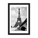 East Urban Home '1920s Eiffel Tower w/ People Walking Up Stairs & Standing on Bridge in Foreground' Photographic Print on Wrapped Canvas Paper/ | Wayfair