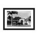 East Urban Home '1930s Car in Circular Driveway of Tropical Stucco Spanish Style Home in Sunset Islands Miami Beach Florida USA' Photographic Print on Wrapped Canvas Paper/ | Wayfair