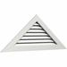 Ekena Millwork PVC Right Triangle - Right Side Gable Vent w/ Flat Trim Frame in White | 45.6 H x 89 W in | Wayfair GVPTR48X2201FUN