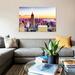 East Urban Home 'Sublimation I' Graphic Art Print on Canvas, Cotton in Black/Blue/Pink | 12 H x 18 W in | Wayfair A9E77ECC0D1F40F888B1F9BAE02CD9BE