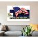 East Urban Home 'WWII Poster Buy US War Savings Bonds & Stamps Now' Vintage Advertisement on Canvas Canvas, in Blue/Brown | Wayfair