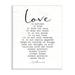 Stupell Industries Love Is... Spiritual Scripture Inspirational Religious Sentiment Wall Plaque Art By Lettered & Lined in Brown/White | Wayfair