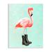 Stupell Industries Stylish Pink Flamingo Black Boots Geometric Pattern Wall Plaque Art By Amelie Legault in Brown/Pink | Wayfair am-895_wd_10x15