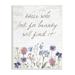 Stupell Industries Look For Beauty Inspiring Flower Blossom Calligraphy Wall Plaque Art By Lettered & Lined in Brown/Gray | Wayfair an-888_wd_10x15