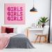 Stupell Industries Pink Girls Balloon Letters Bold Stylish Typography Canvas Wall Art By LISH Creative Canvas in White | Wayfair an-546_cn_36x36