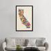 Ebern Designs Michael Tompsett 'California Typography Text Map' Michael Tompsett Graphic Art on Canvas | 48" H x 32" W x 1.5" D | Wayfair