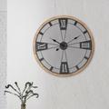 Ecd Germany - Grande Horloge Murale ø 70 cm, Ronde, avec Chiffres Romains, en Bois mdf Véritable et