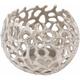 Spetebo - Design Kerzenschale aus Aluminium - 15 x 11 cm / mittel - Edler Metall Kerzenhalter in