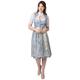 Stockerpoint Damen Dirndl Odina Kleid f r besondere Anl sse, Rauchblau, 34 EU