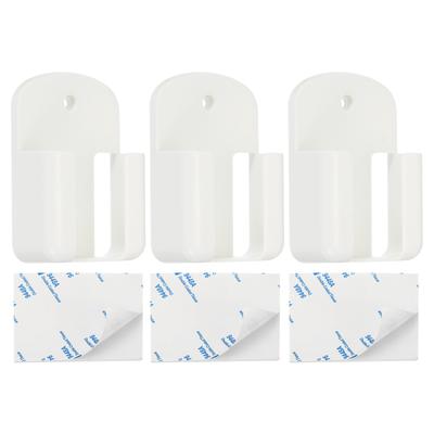 3pcs 2.4" Length Remote Control Holders with Double-Side Tape, White