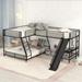 Merax L-Shaped Twin over Full Metal Bunk Bed with Twin Loft Bed