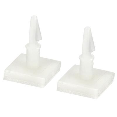 10 Pcs 0.37" Height Adhesive Standoff Reverse Mount Insulation Bracket White