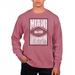 Men's Uscape Apparel Red Miami University RedHawks Pigment Dyed Fleece Crewneck Sweatshirt