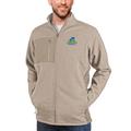 Men's Antigua Oatmeal Delaware Fightin' Blue Hens Course Full-Zip Jacket