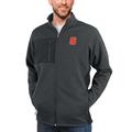 Men's Antigua Heather Charcoal Syracuse Orange Course Full-Zip Jacket