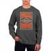 Men's Uscape Apparel Black Bucknell Bison Pigment Dyed Fleece Crewneck Sweatshirt