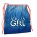 Athleta Accessories | Athleta Girl Drawstring Backpack Bag Blue. | Color: Blue/Orange | Size: Osg