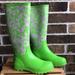 Lilly Pulitzer Shoes | Lilly Pulitzer Green/Pink Rain Boots/Booties | Color: Green/Pink | Size: 6