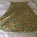 Lularoe Skirts | Florida Orange Skater Skirt M Lularoe Fruit Polka Dot Simple Spandex Stretch | Color: Green/Orange | Size: M