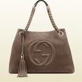 Gucci Bags | Gucci Soho Chain Strap Shoulder Bag Nubuck Medium. | Color: Brown/Cream | Size: Os