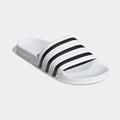 Badesandale ADIDAS ORIGINALS "ADILETTE" Gr. 39, weiß (white, core black, white) Schuhe Badelatschen Pantolette Schlappen Strandaccessoires Badeschuhe