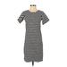 J.Crew Casual Dress: Black Stripes Dresses - Women's Size 2X-Small