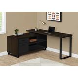 "Computer Desk / Home Office / Corner / Storage Drawers / 72""L / L Shape / Work / Laptop / Metal / Laminate / Brown / Black / Contemporary / Modern - Monarch Specialties I 7710"