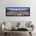 East Urban Home 'Dodgers vs. Yankees, Dodger Stadium, City of Los Angeles, California' Photographic Print on Canvas in Blue/Indigo/Pink | Wayfair