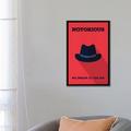 East Urban Home Minimalist 'Notorious' Graphic Art Print on Canvas, Cotton in Black/Orange/Red | 26 H x 18 W x 1.5 D in | Wayfair