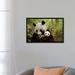 East Urban Home 'Giant Panda Gongzhu & Cub' Photographic Print on Canvas Canvas, Cotton in Black/Brown/Green | 18 H x 26 W x 1.5 D in | Wayfair