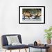 East Urban Home 'Elk Bulls Fighting, Yellowstone National Park, Wyoming' Photographic Print on Canvas Metal in Brown/Green/White | Wayfair