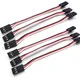 10 pièces 100mm 150MM 200MM 300MM cordon d'extension Servo mâle à mâle pour prise JR câble