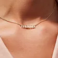 Collier pendentif lettre plaqué or véritable acier inoxydable meilleur cadeau pour la colonne